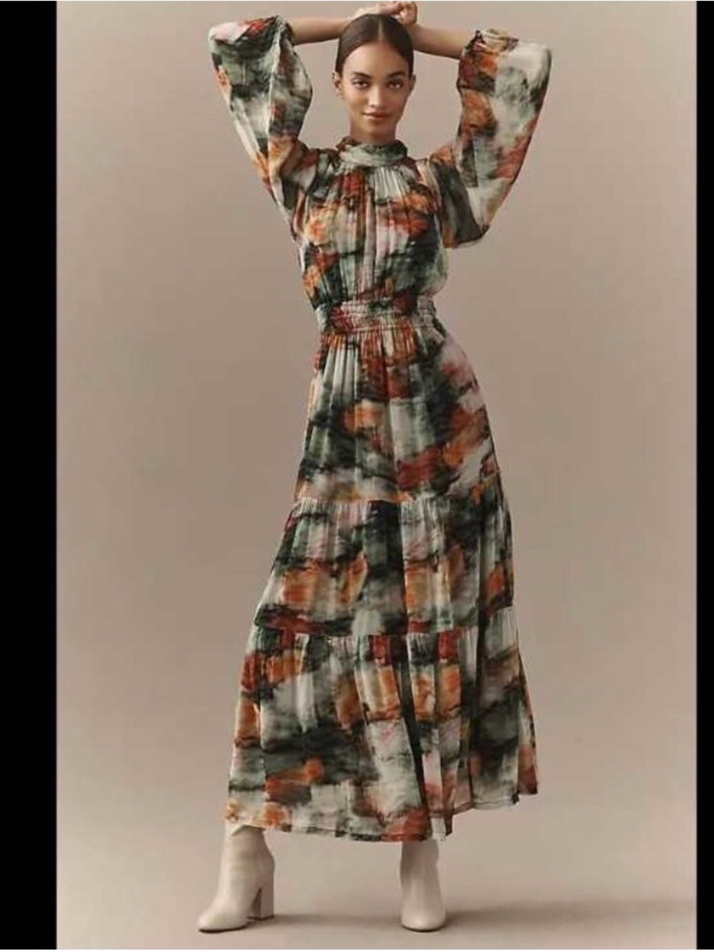 Anthropologie Somerset Chiffon Maxi Dress 2X